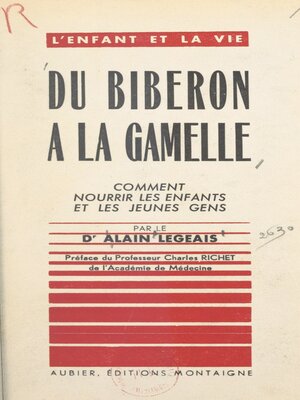 cover image of Du biberon à la gamelle